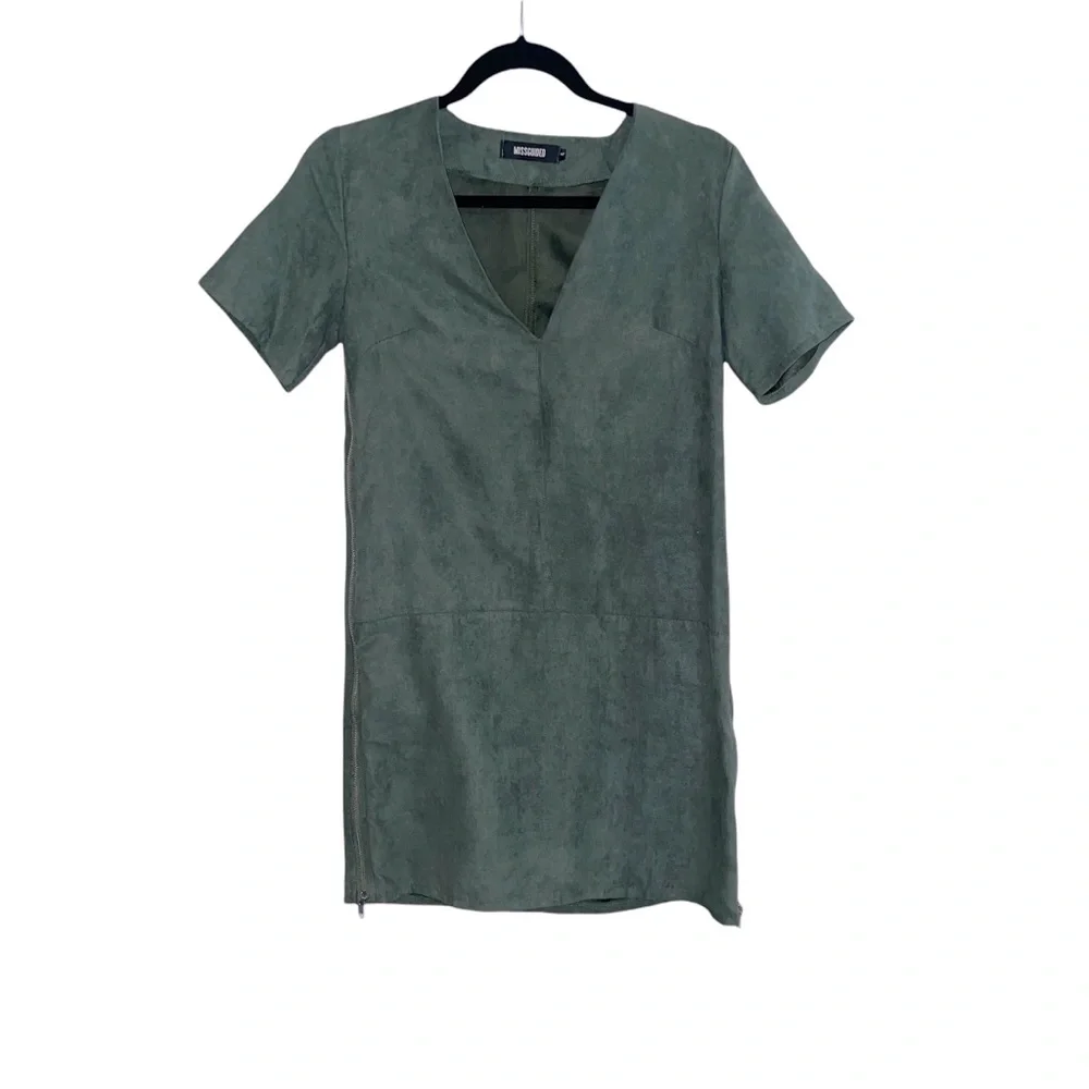 Green Missguided Suede Dress, 4 - Picture 12 of 13